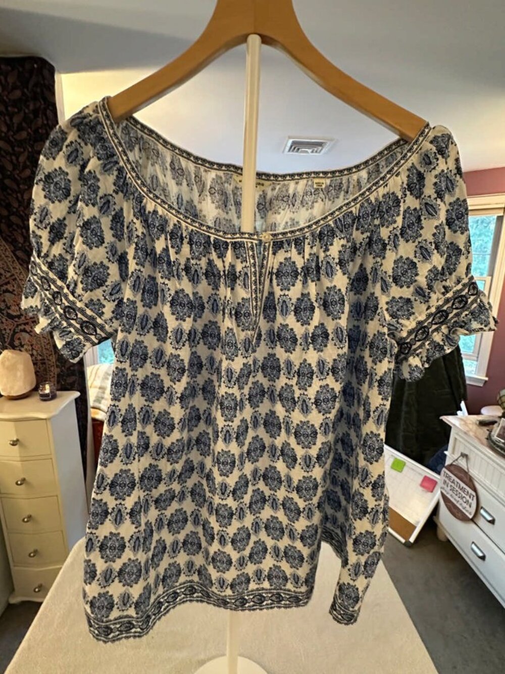 NWOT MAX Studio London Boho Floral Blouse – Size M